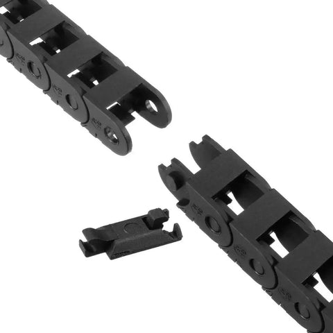 Open Type Drag Chain Cable Carrier With End Connectors R18 10x11mm Inner Size 1 Meter Plastic For Electrical CNC Router Machines