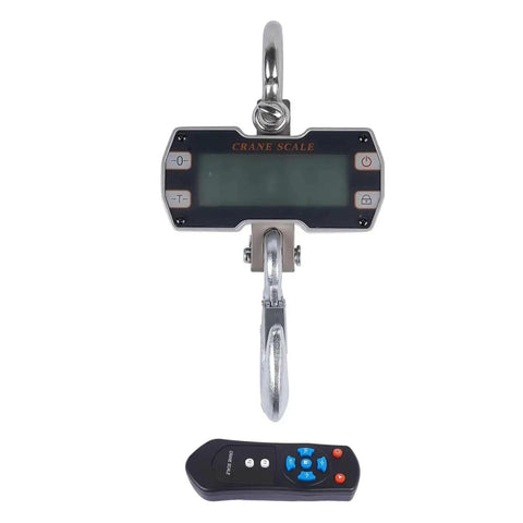 Orange Digital Crane Scale 2000kg 4400lb With Remote Hanging Scale, heavy duty 2 ton industrial crane scale, remote control shown