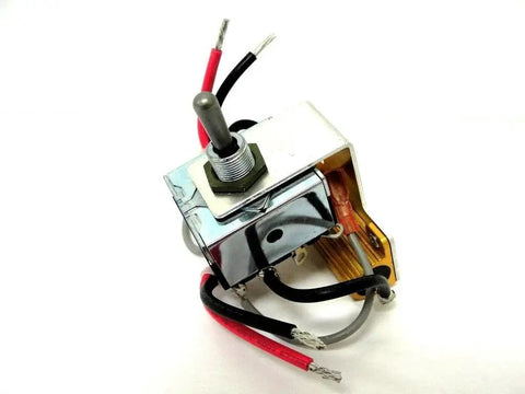 Angled front view of KB Electronics 9860 10 ohm braking resistor with 3-position forward-brake-reverse switch