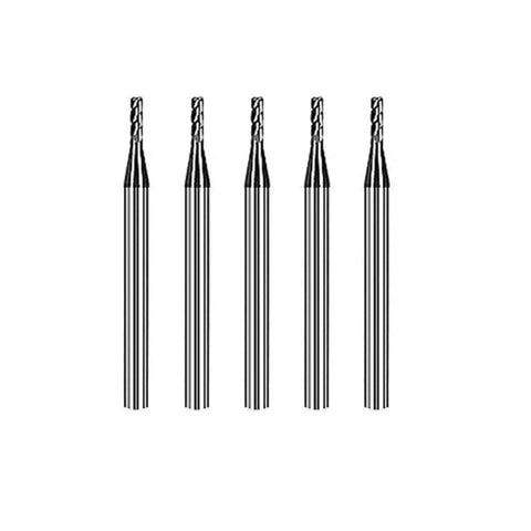 1/32 Inch Carbide Square End Mill Set With 4 Flute HRC 55 AlTiN Coated CNC Router Bits For Alloy Steels And Hardened Steels Pack Of 5