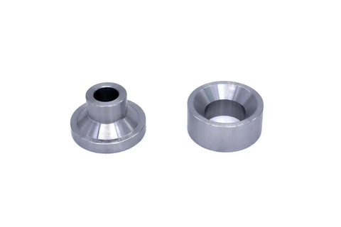 Two Piece Dimple Die Set For Sheet Metal Fabrication, 2.25 In And 2.75 In Dies, shown in silver metal with a plain white background.