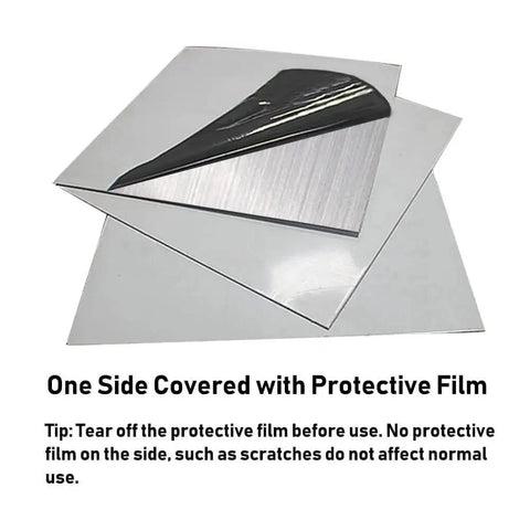 304 Stainless Steel Sheet 28 Gauge 0.02 Inch Thick By 4 Inch Wide 4 Inch Long Brushed Finish Metal Strip Plate with protective film