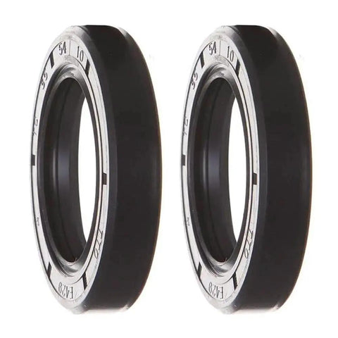 Input and Output Shaft Seal Set for Rotary Cutter Gearbox 40HP and 50HP Replacement Oil Seals two pack, black rubber, front view