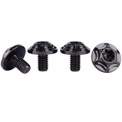 Titanium M6x10mm Torx T40 Bolt Set For Bikes Motorcycles And Cars Four Pack Black 6AL4V Grade 5 Titanium Alloy Fasteners