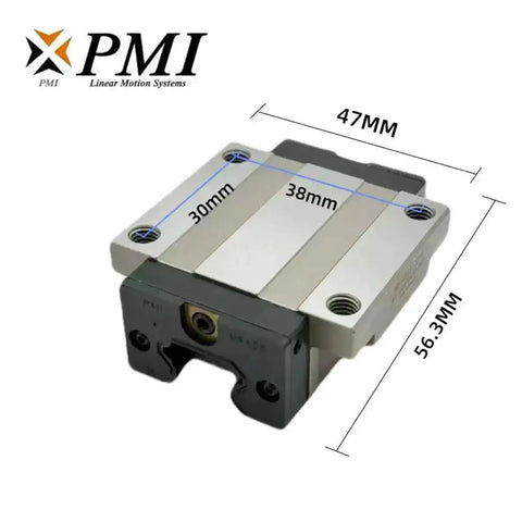 MSA15E Linear Guide Bearing Slider Block for CO2 Laser Engraving and Cutting Machines, 45-degree ball contact design, Taiwan-made
