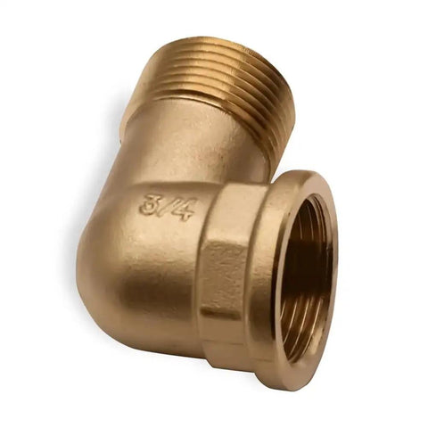 Brass Elbow Pipe Fitting Three Quarter Inch Male To Three Quarter Inch Female 90 Degree Connector For Repair, corrosion resistant