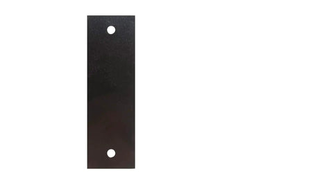 Black 6 Inch Sliding Barn Door Finger Pull Set Heavy Duty Modern Invisible Handle with flat bottom, front view with visible screw holes