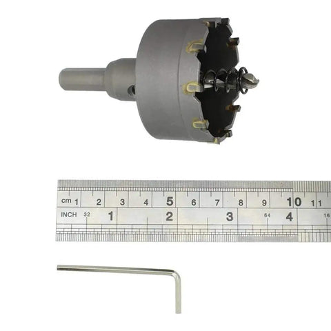 2-Inch Hole Saw Kit With Carbide Tip TCT For Thick Metal And Wood, Universal Arbor Fits Most Drills And Drill Presses