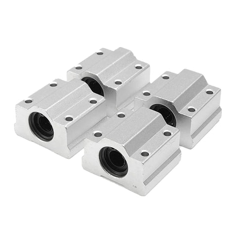 CHUANGNENG 4x aluminum linear rail bearing blocks with 12mm bore for 600mm shaft
