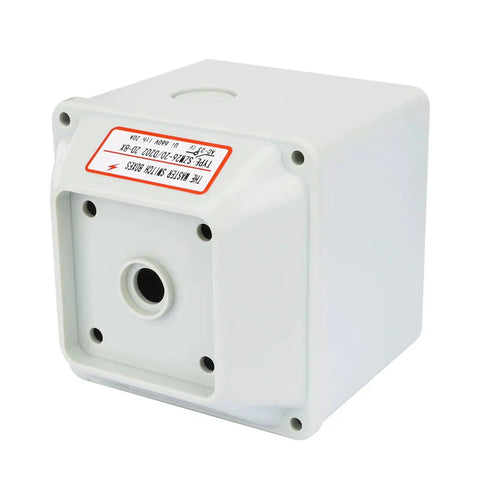 SZW26 20 4 L Cam Switch Enclosure Weatherproof Box For 20A Switches front view industrial grade housing, 3.15x3.15x3.62 inches