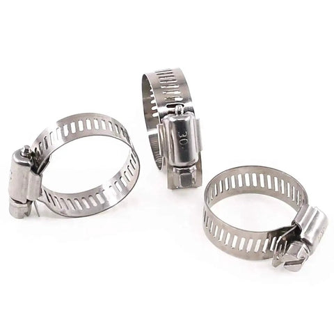 Heavy Duty 20 Pcs 304 Stainless Steel Adjustable Hose Clamps Range 18-32 Mm Worm Gear Clamp Kit for automotive use