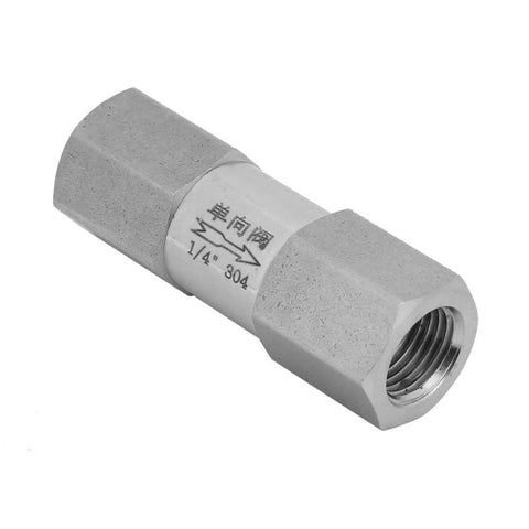 Oumefar stainless steel air check valve, 1/4 in female thread, hex body, 304 stainless