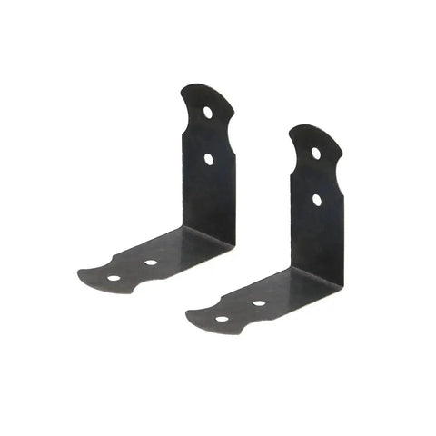 1.6 By 0.7 Inch Right Angle Corner Protector Set Of 20 With Mounting Screws, Iron Bronze Finish, two edge covers shown.