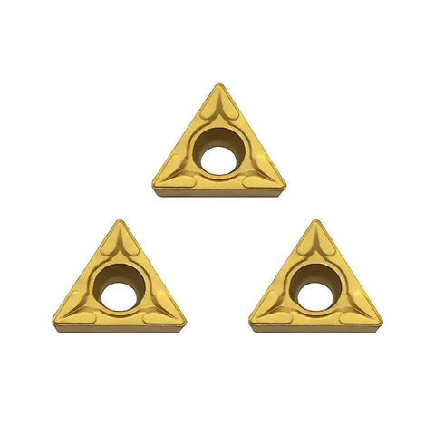 Pro Grade TCMT2151 Carbide Turning Inserts Set Of 20 For CNC Lathes 110204 S08K S10K S12M STFCR11 Tin Coated Long Life shown from top view