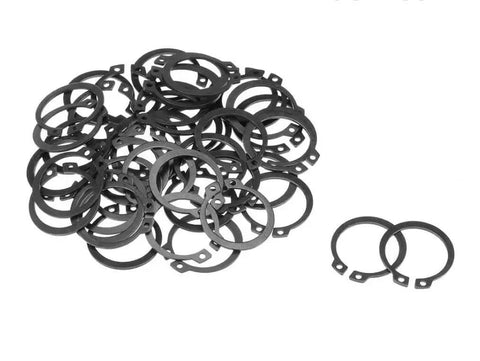 Durable Spring Steel External Snap Ring Set With Black Oxide Finish for Quarter Inch Shafts Ten Pack Built Tough Heavy Duty Retaining Rings
