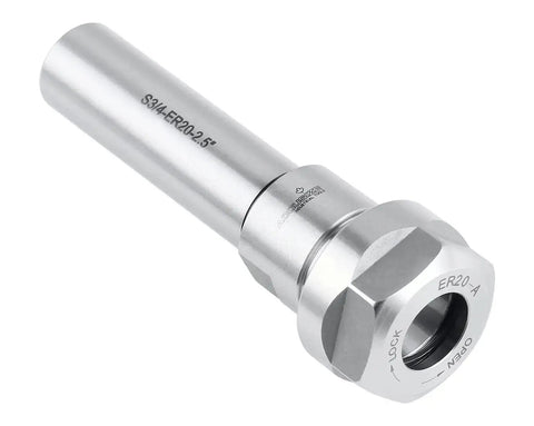 ER20 Collet Chuck Extension Rod For Milling And Drilling With Three Quarter Inch Straight Shank, 3.93 Inch Overall Length