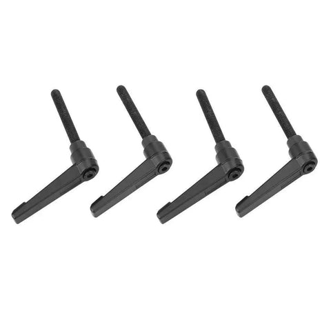 4 Pieces Clamping Lever Handles M8 Stainless Steel Male Thread Adjustable Knobs For Machine Tools Black 60mm Length