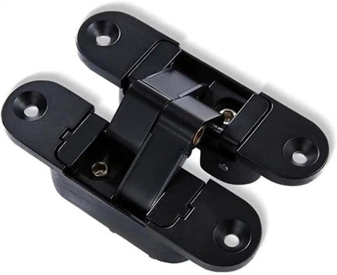 Two Pack Hidden Door Hinges For Wood Doors, 180 Degree Inside And Outside Opening, Right Hand, Gold Finish, Rust Resistant, Heavy Duty Concealed Door Hardware For Entry Doors