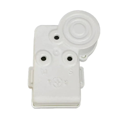 Close-up of white Four Pin Refrigerator PTC Starter Relay With Overload Protector Two Pack Plug And Play Direct Replacement For Faulty Start Devices.