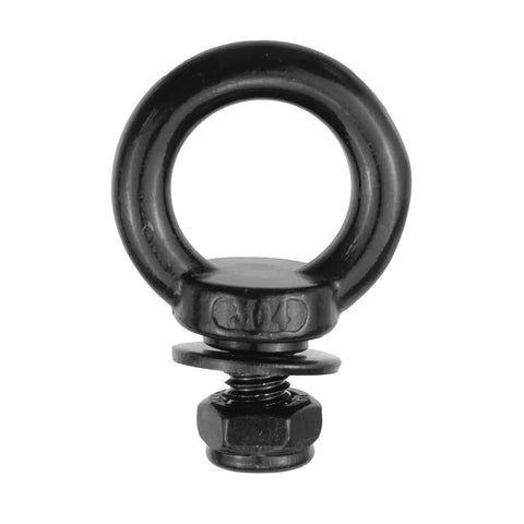Heavy Duty M8 Stainless Steel Lifting Eye Bolts Set with Lock Nuts, Lock Washers and Flat Washers, 304 Grade, Black Finish