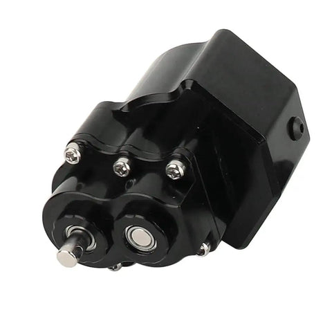 Black Beefed-Up All Metal Front Planetary Transmission With Prefixal Gearbox and Hardened Steel Drive Shaft for 1/10 RC Crawler