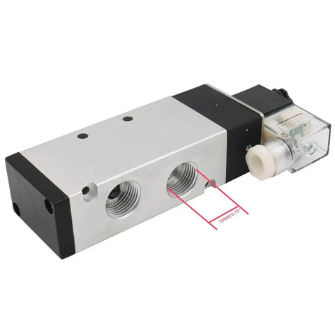 Internally Piloted 5 Way 2 Position Pneumatic Solenoid Valve 4V410-15 DC12V, PT one half inch ports, high flow air control