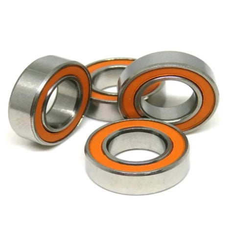 S688 ceramic ball bearing with orange seals, 8x16x5 mm, 5 pieces shown