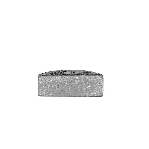 Front view of silver Woodruff Key 714-0135 Replacement Fits Snow Thrower And Lawn Equipment Models Like 1028 1333 E 1333 SE