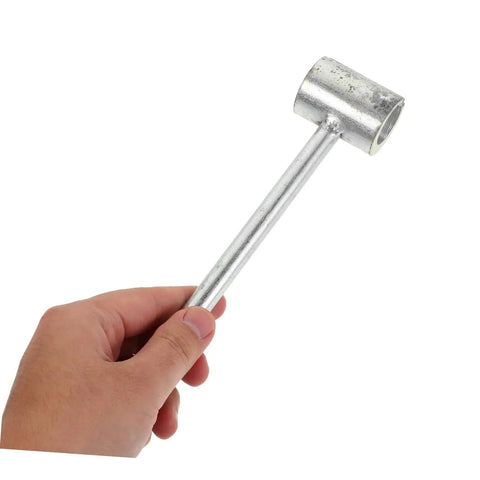 Hand holding Adjustable Hinge Repair Spanner Tool For Door Gap, Single Head Design, steel material, 19 mm size