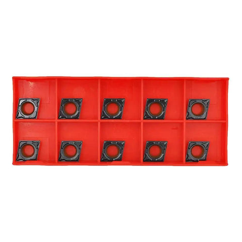 Ccmt32.51 Finishing Carbide Turning Inserts For Steel Lathe Tools CCMT Series 10 Pcs With Smooth Chipbreaker In Red Box