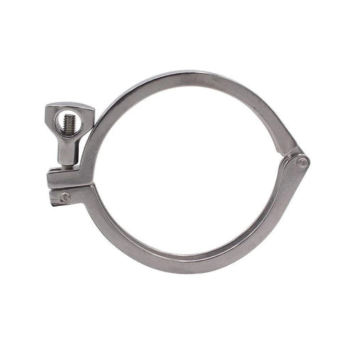 DERNORD stainless steel sanitary clamp, single-pin tri clamp Clover style for 4-inch tube OD