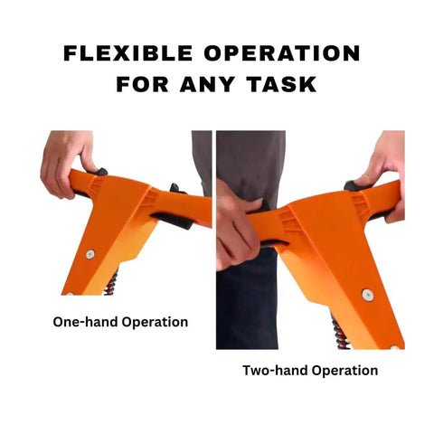 Handles of Heavy Duty 17 Inch Floor And Carpet Buffer Machine Workhorse highlighting one-hand and two-hand operation options.