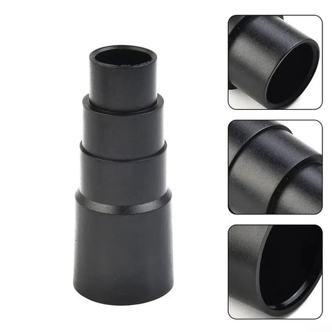 Vacuum hose adapter sleeve, front view: black PVC multi-step reducer for 21–35 mm hoses, Festool compatible