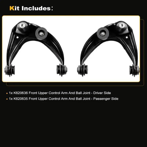 Two Piece Front Upper Control Arm And Ball Joint Suspension Kit Bolt On Replacement For Ford Fusion 2006 2012 Mazda6 2003 2008 Mercury Milan