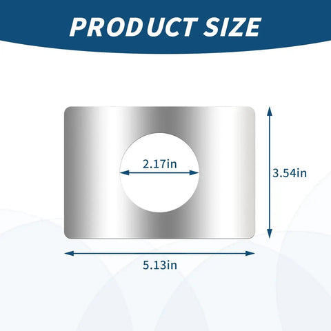 Product size dimensions of 4 Piece Stainless Steel Door Reinforcement Plates Set For Covering Damaged Holes And Fixing Loose Locks Backplate