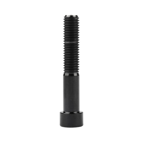 Side view of Titanium M7x40 43mm Hex Socket Head Bolt, black Grade 5, 6AL-4V Allen bolt for bike and motorcycle applications