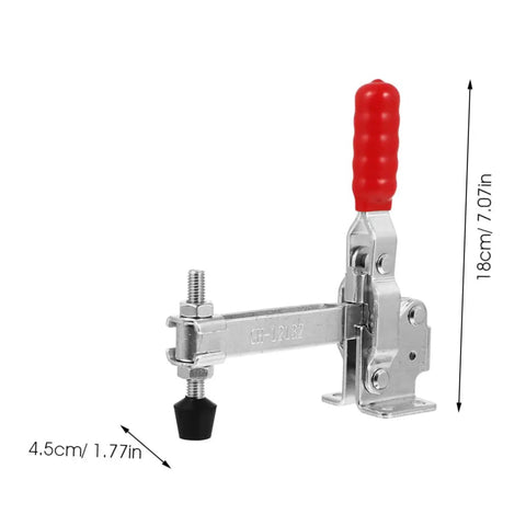 Side view of 2 Piece Welding Toggle Clamps Set Heavy Duty Fixed Iron Hold Down Clamps With Quick Release Durable Woodworking Tool