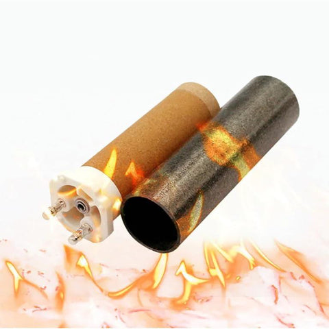 Hot air welder core W100.702 and insulation sleeve; ceramic heating element with metal tube (2-piece set)