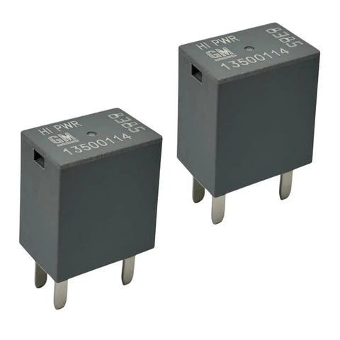Pair of 12V DC 40 Amp 4 Pin OEM Relays for GM Vehicles Including Buick GMC Cadillac Chevrolet Hummer Oldsmobile Pontiac Saturn Air Conditioning Fans