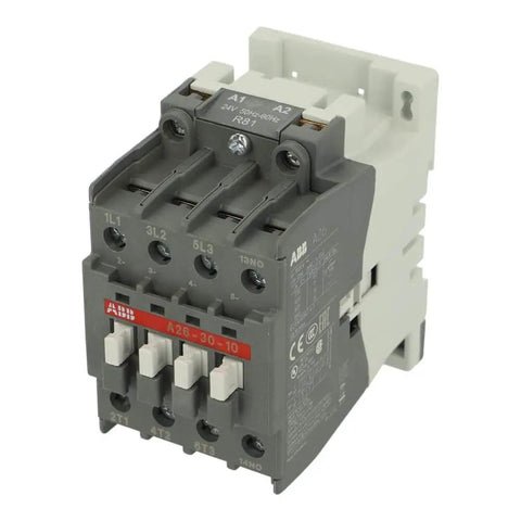 3-Pole Contactor 24V 50/60Hz, 11 kW AC-3, 3NO + 1 Auxiliary Contact for Industrial Control Panels