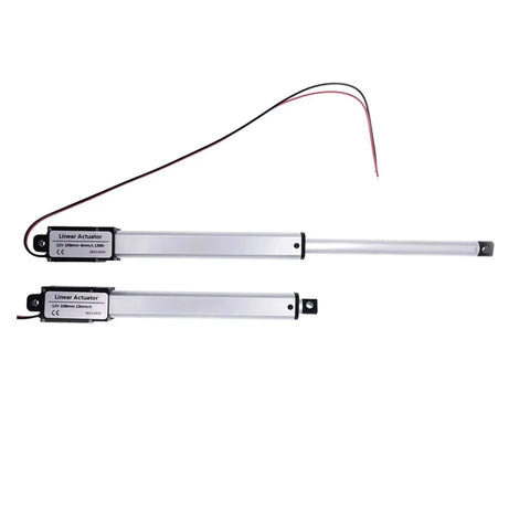 Two 12V Micro Electric Linear Actuator Kits with 30N 60N 100N 150N Torque, 30mm To 150mm Stroke for DIY projects.