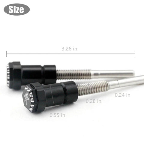 Front Mount Hayabusa Seat Screws and Bolts 2 Pack Black Screw Caps for Suzuki GSX1300R Hayabusa 2008 2024, 3.26 in size