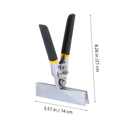 Beefy Multi-Functional Hand Seamer Tool With Electric Edge Folding Pliers for HVAC Sheet Metal Bending shown in side view
