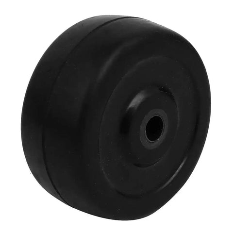 2 Inch Diameter Rubber Caster Wheels 50x25mm Bore 6.5mm Black 4 Pack For Trolleys And Carts Quiet Smooth Rolling With Low Starting Resistance Ideal For DIY Projects And Industrial Use