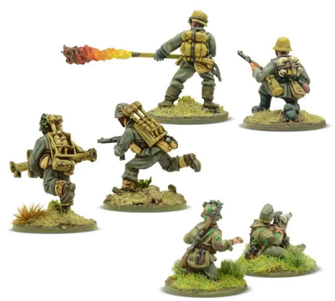 German Army Weapons Teams 28mm Miniatures for Bolt Action War Gaming Set with Panzerschreck Team Sniper Team and Flamethrower Team