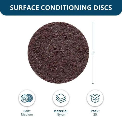 3 Inch Quick Change Sanding Discs For Drill And Die Grinder Set Pro Grade Non Woven Nylon Surface Conditioning Discs For Metal Rust Removal