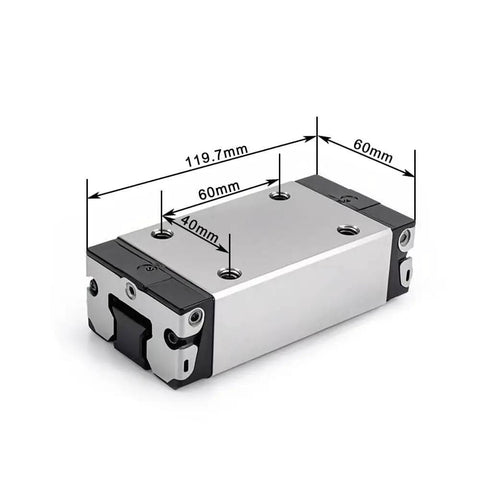 SLS Extended Slider Guide Block, Sealed Ball Bearing Linear Slide Unit Precision Carriage, dimensions shown, 1 pc