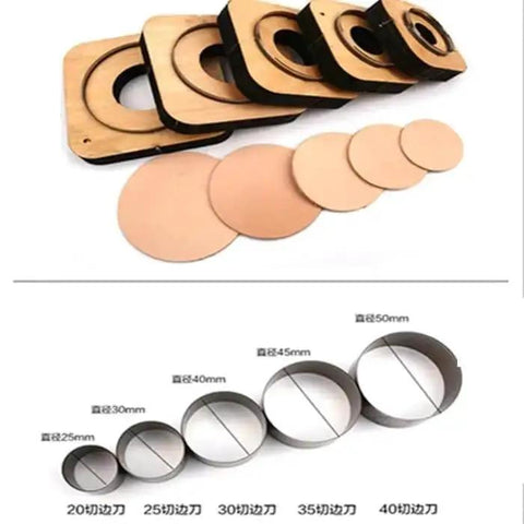 Heavy Duty Pro Grade Round Circle Cutting Mold For Leather Crafts 120mm with various sizes and precision steel blade die cut punch