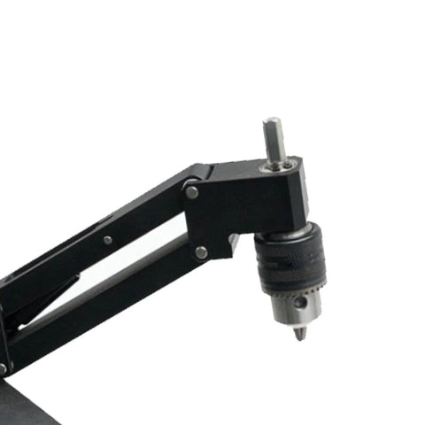 Close-up of Tapping Cantilever Bracket With CNC Aluminum Alloy Robotic Arm 130mm Stroke showing adjustable support rod and detachable clamp