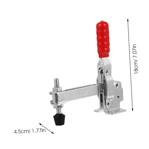 Welding Toggle Clamps 2 Pack Quick Release Fixed Hand Clamps with Rubber Tips for workshop jig fixtures, close-up view